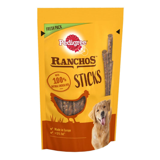 Pedigree Dog Ranchos Sticks Chicken Liver 60g (Box of 10)