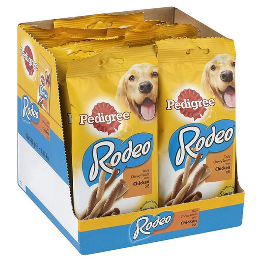 Pedigree Rodeo Tasty Chewy Twists with Chicken Dog treats (12 Packs of 7)