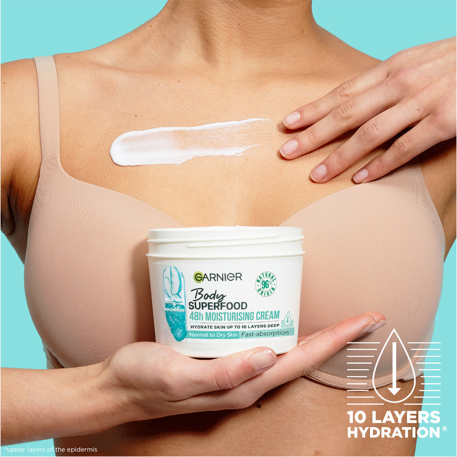 Garnier Body Superfood Aloe Vera & Magnesium Moisturising & Soothing Body Cream 380ml