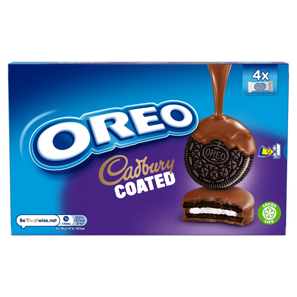 Oreo Cadbury Coated Sandwich Biscuits 164g (Box of 10)