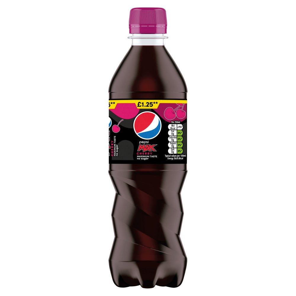 Pepsi Max Cherry No Sugar 500ml (Case of 12)