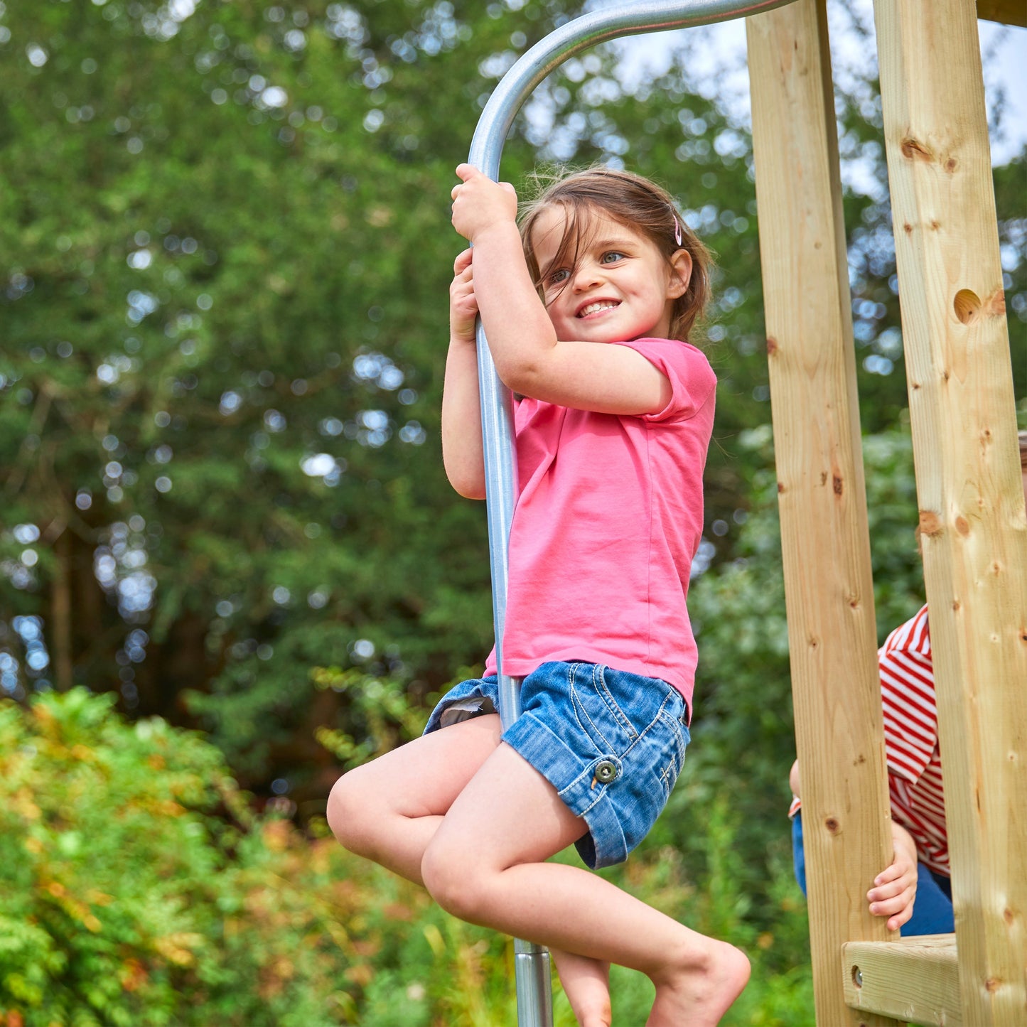 TP Castlewood Ludlow Wooden Climbing Frame with Single Swing Set & Slide - FSC<sup>®</sup> certified