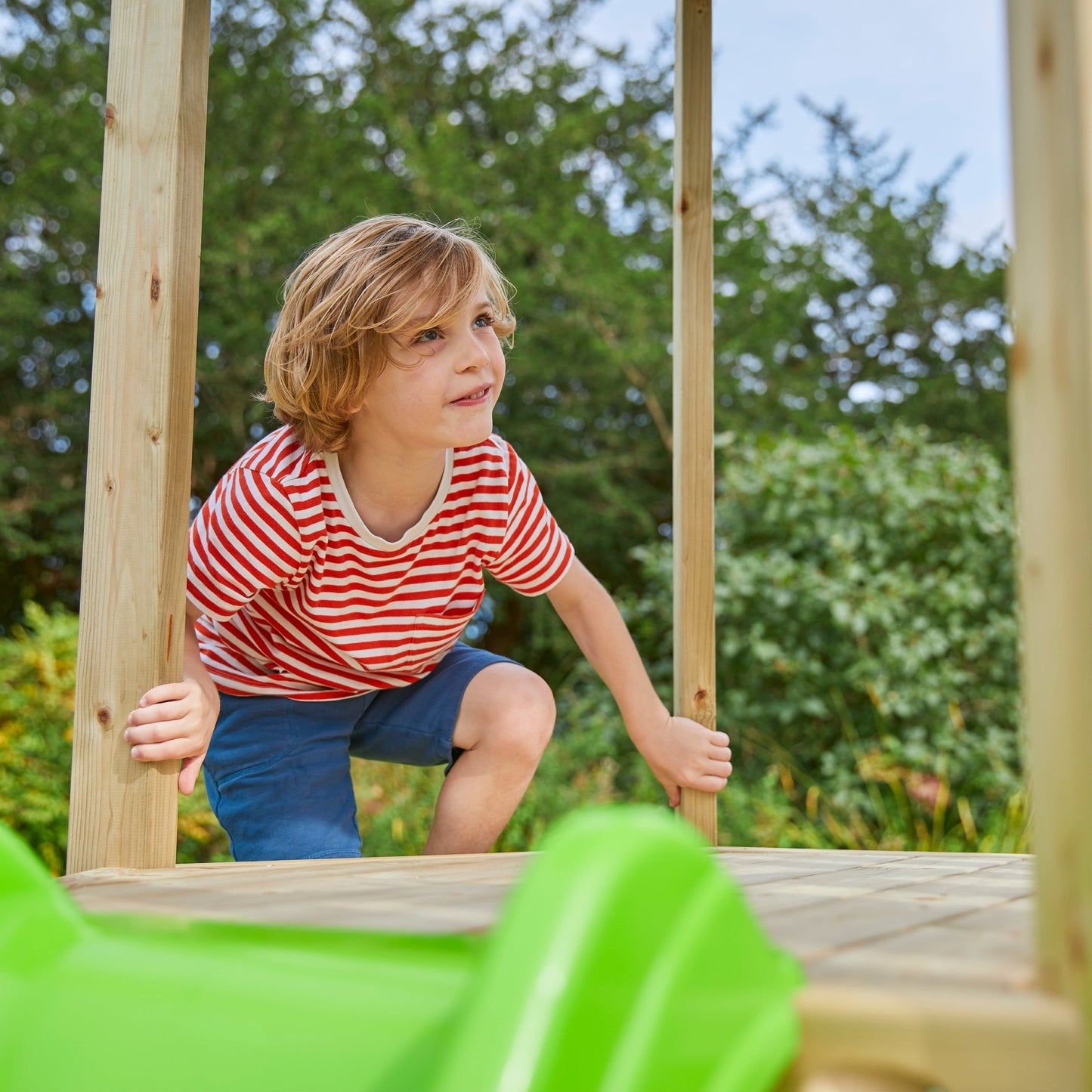 TP Castlewood Ludlow Wooden Climbing Frame with Single Swing Set & Slide - FSC<sup>®</sup> certified