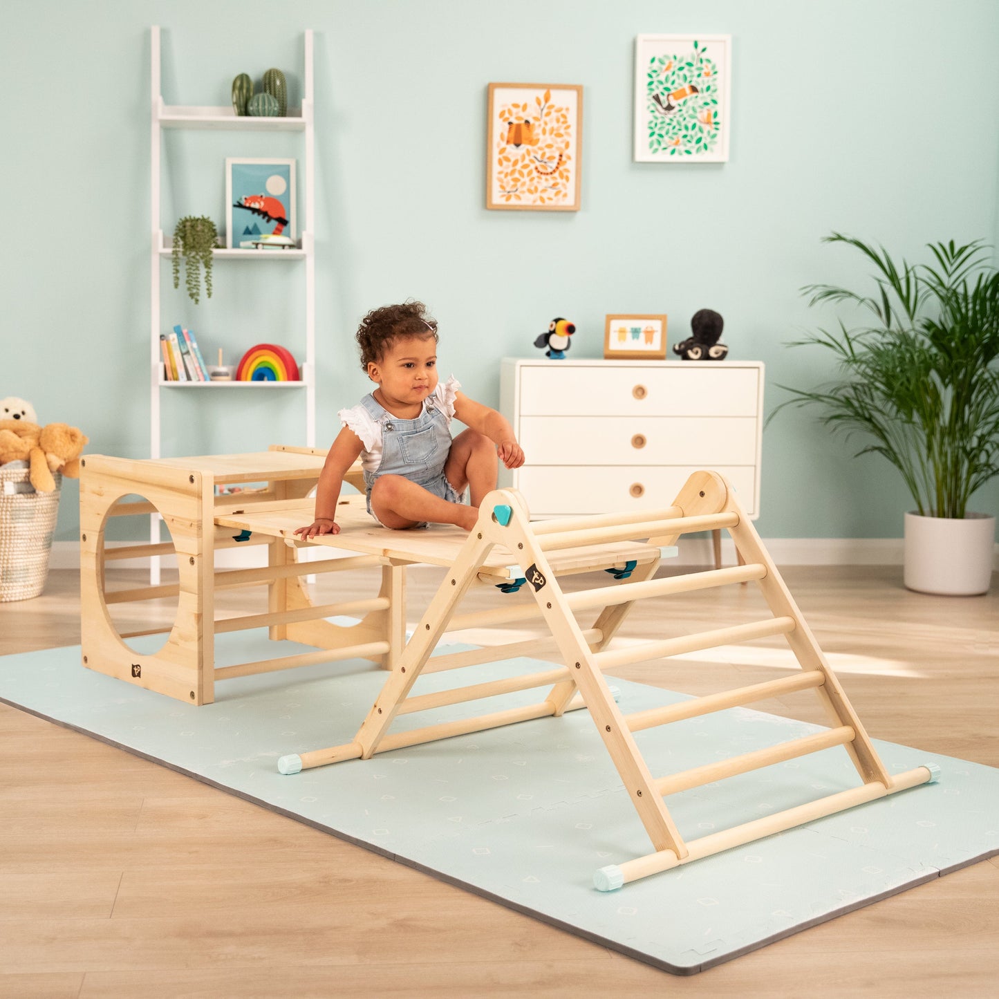TP Active-Tots Pikler Style Wooden Climbing Bridge and Slide - FSC<sup>&reg;</sup> certified