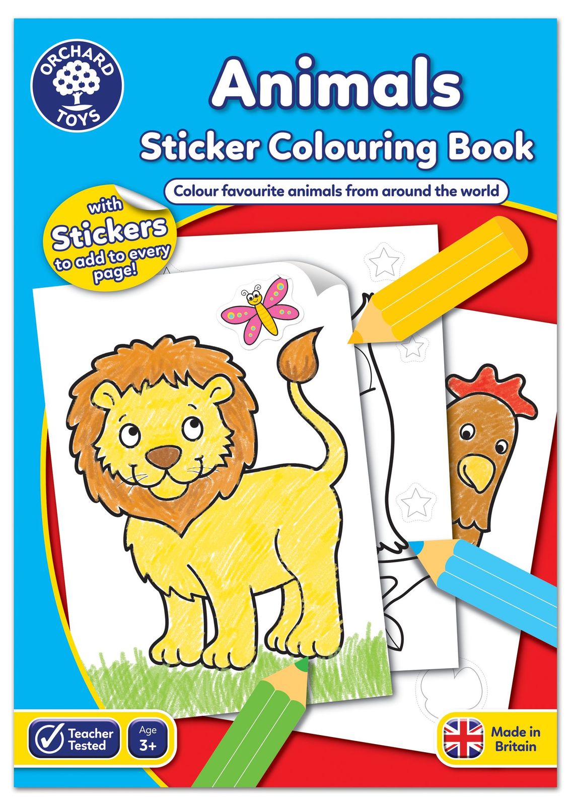 ANIMALS STICKER COLOURING BOOK