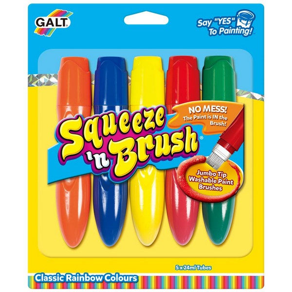 Squeeze 'n' Brush Paint Pen Tubes - 5 Classic Colours
