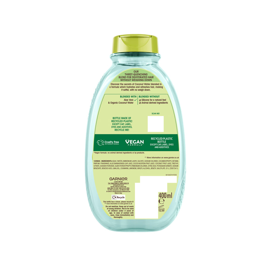 Garnier Ultimate Blends Coconut Water & Aloe Vera Hydrating Vegan Shampoo 400ml