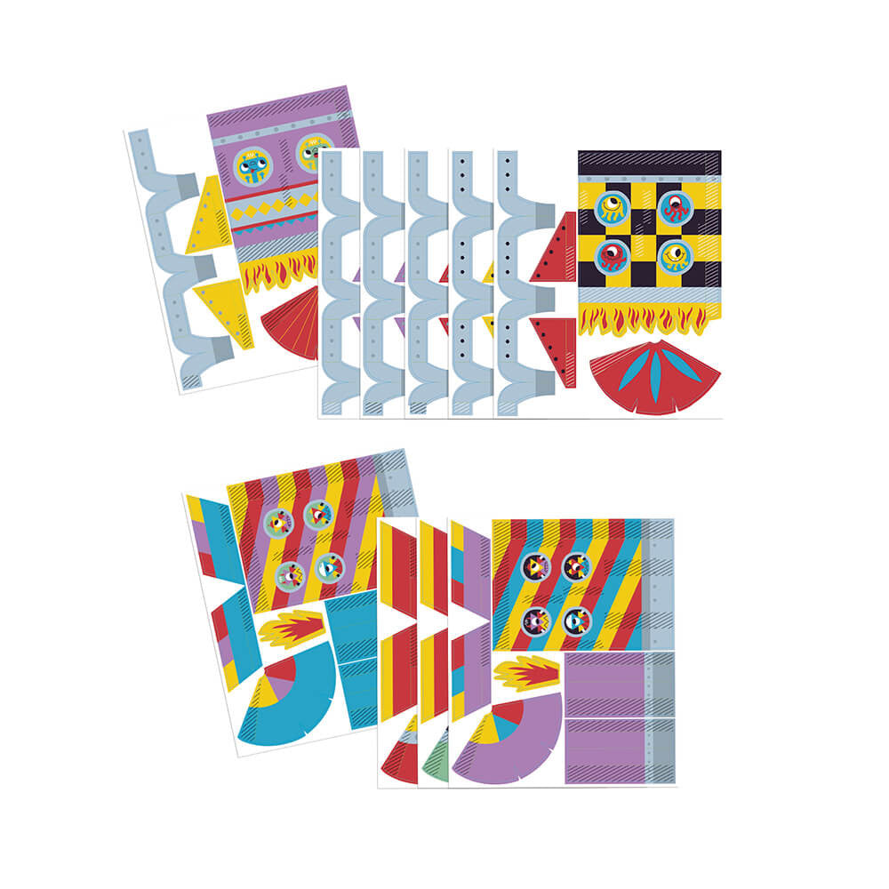 Ten Paper Rockets to Make Craft Set