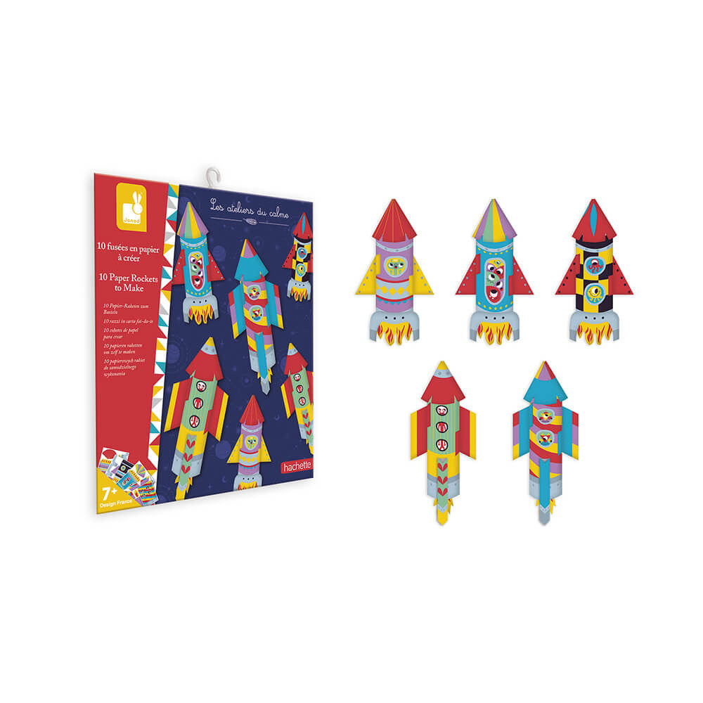 Ten Paper Rockets to Make Craft Set