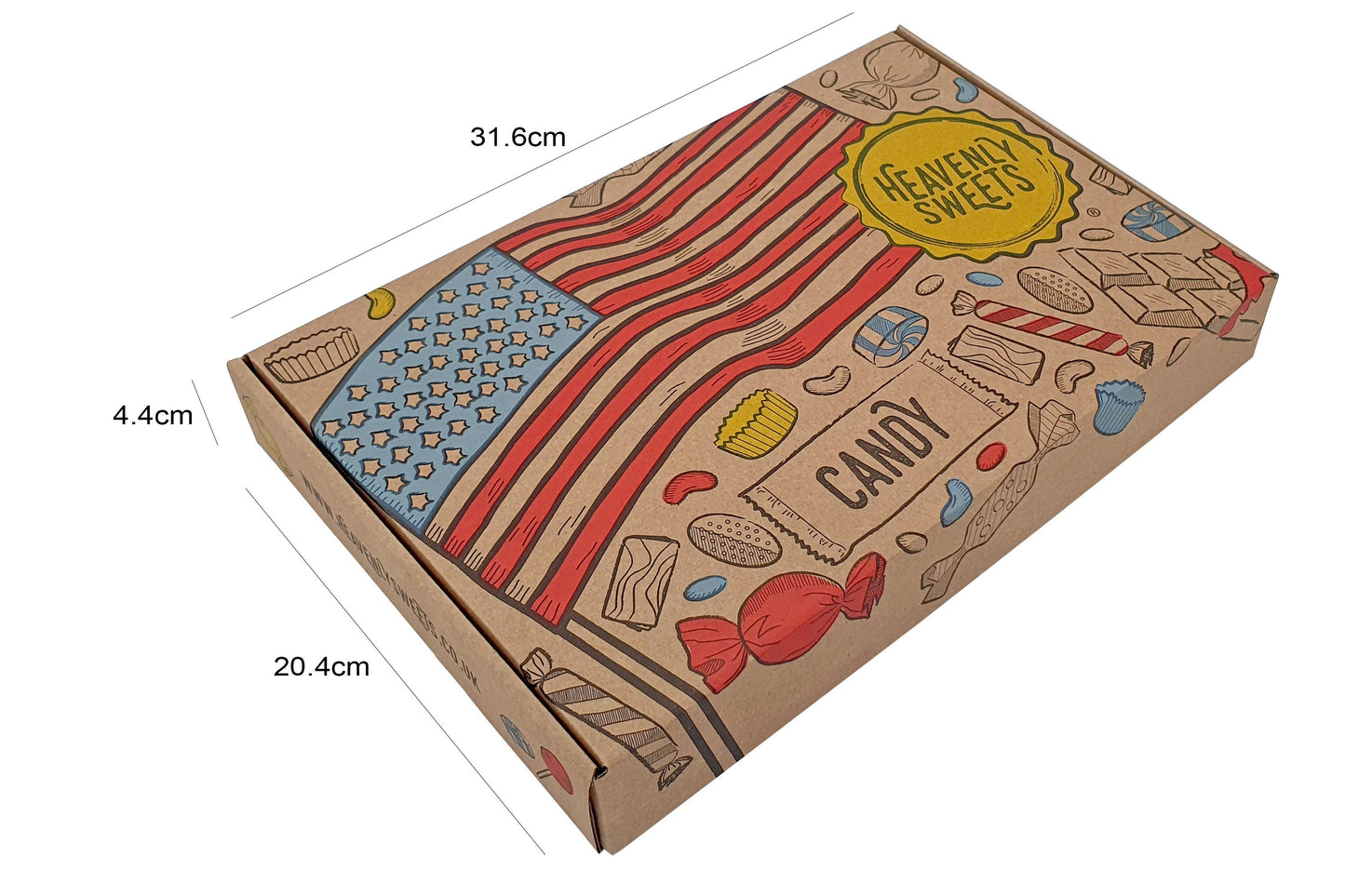 American Party Mix Candy Box - Large