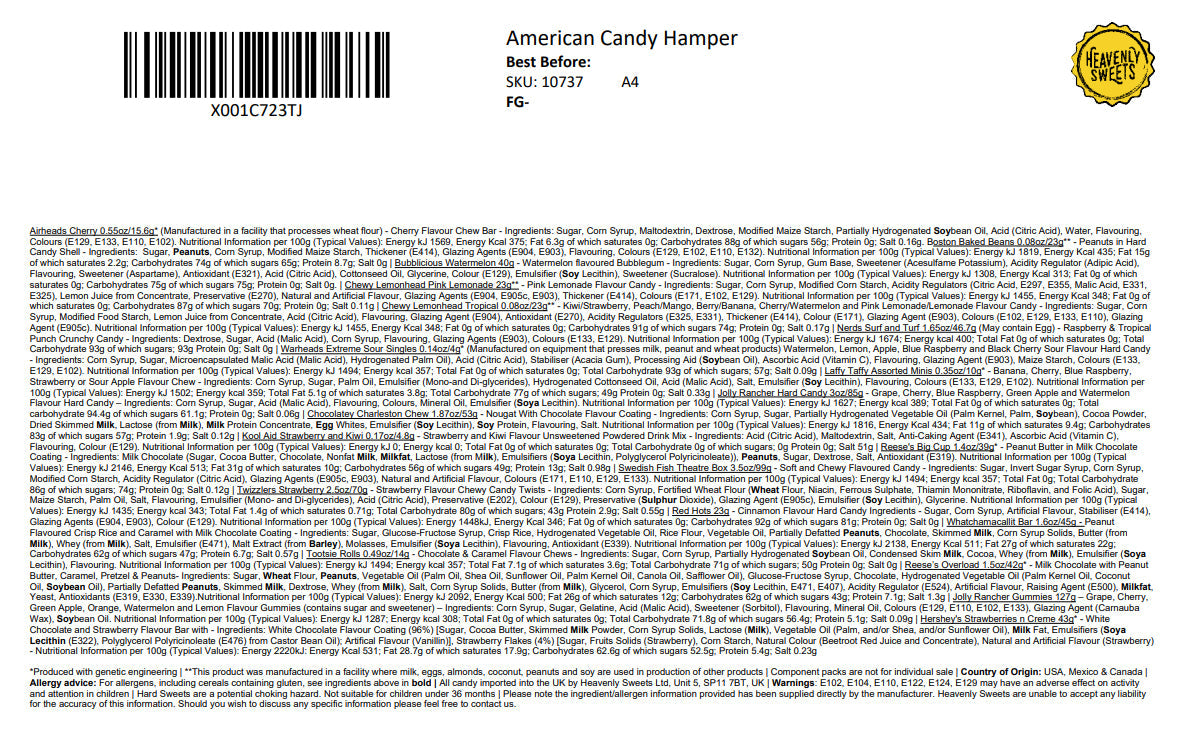 American Mixed Sweet & Chocolate Hamper - Medium