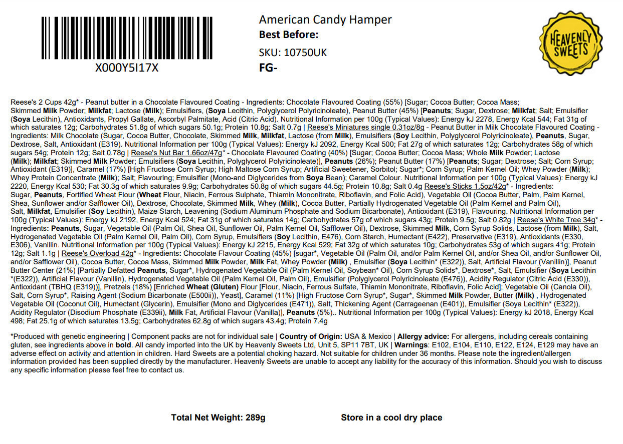 American Candy Hamper - Reese's