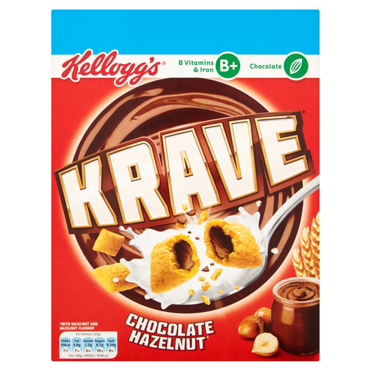 Krave Chocolate Hazelnut Flavour Cereal PMP 410g