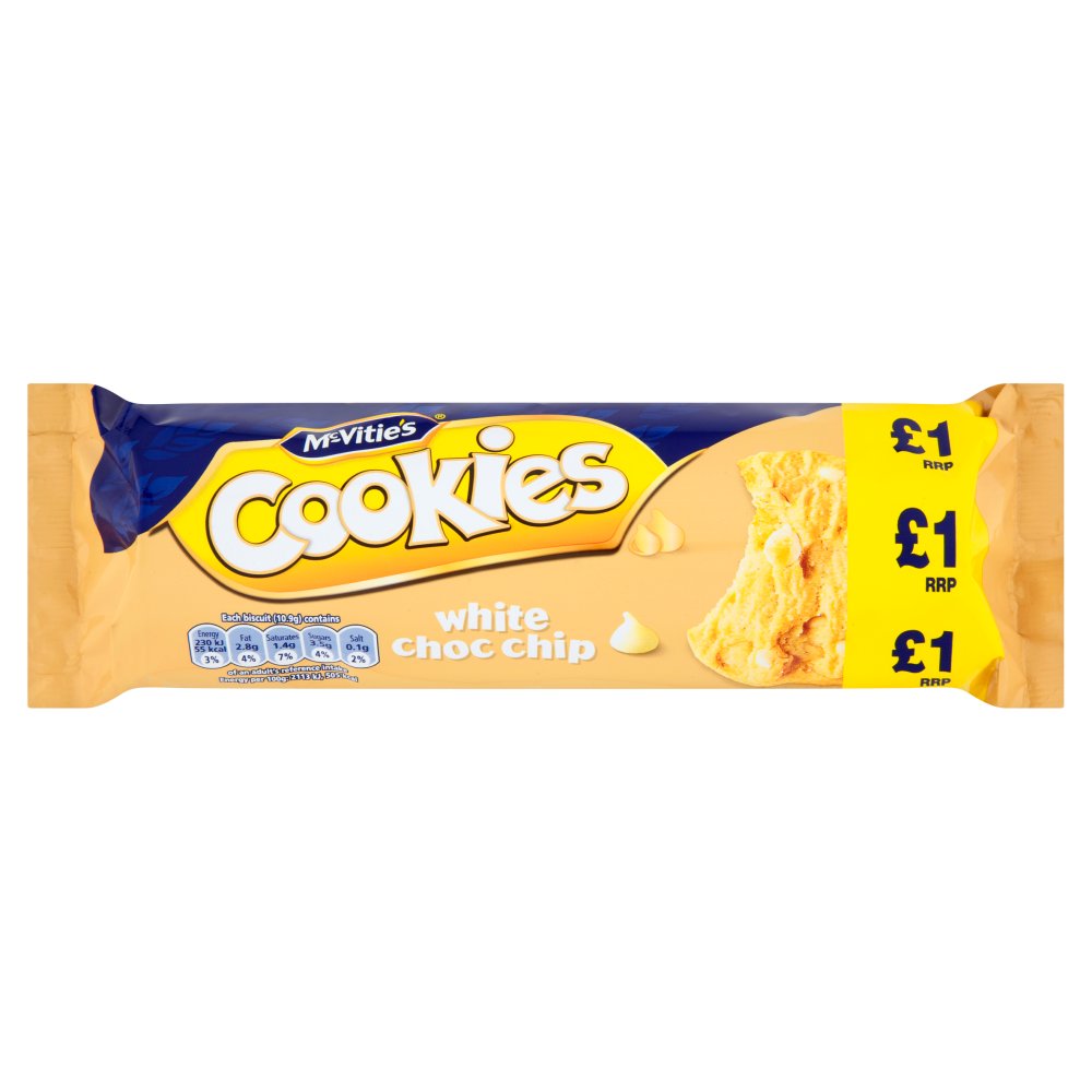 McVitie's Cookies White Choc Chip, 150g (Box of 12)
