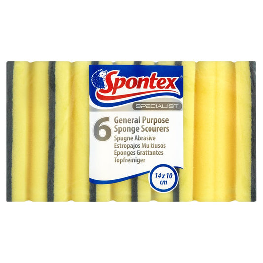 Spontex Specialist 6 Large Sponge Scourers