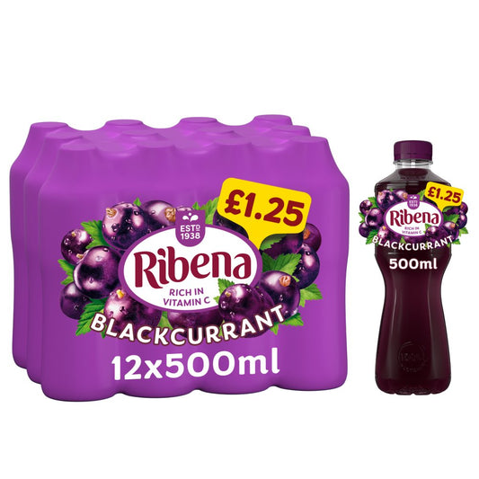Ribena Blackcurrant, 500ml (Case of 12)