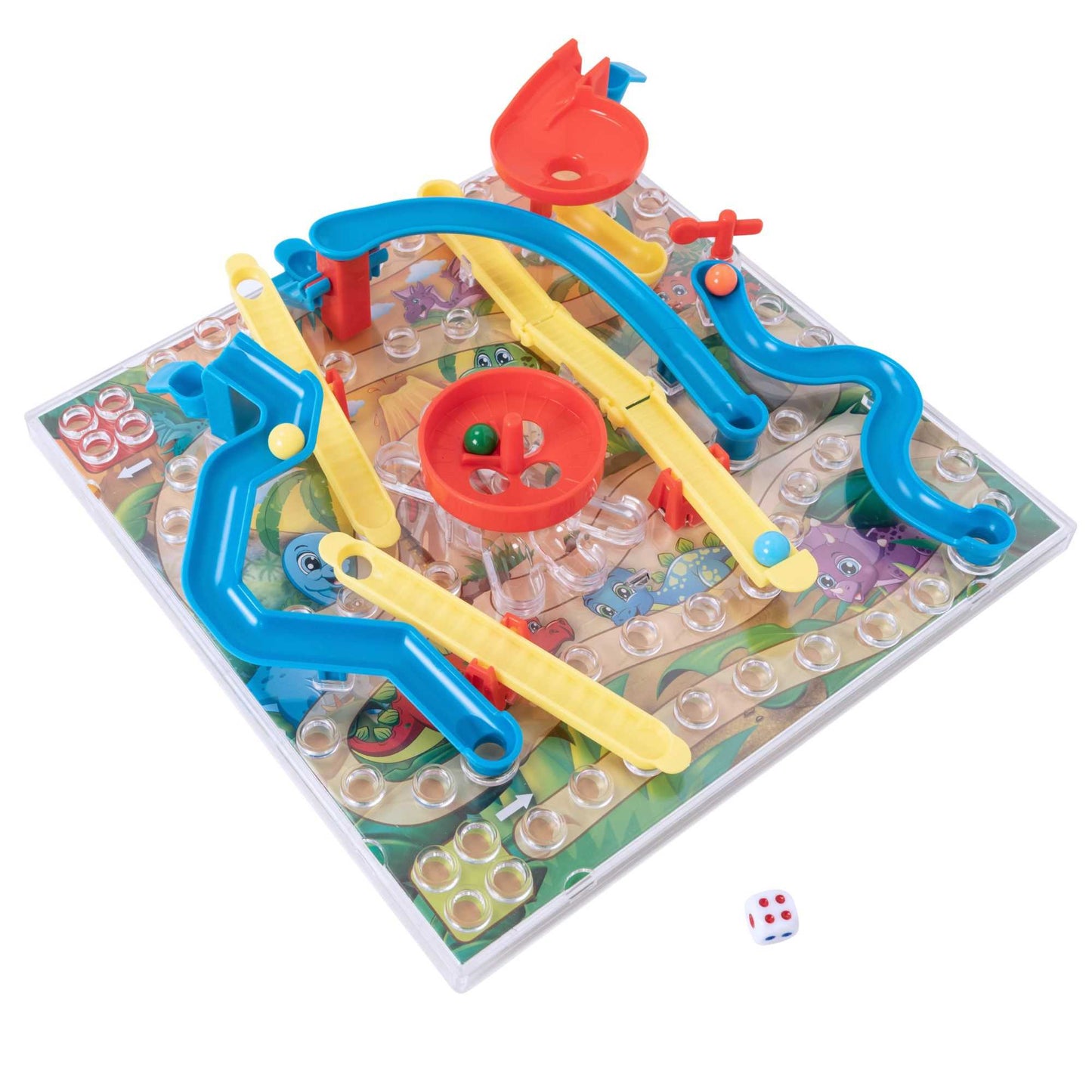 3D Snakes and Ladders Board Game - Dinosaur Edition