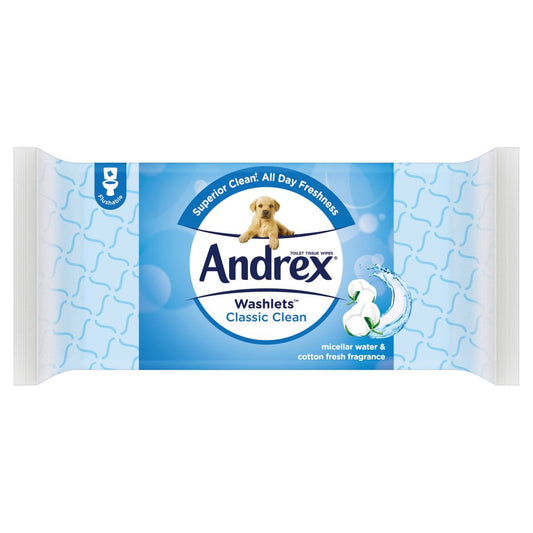 Andrex Classic Clean Washlets Single Pack (36 Sheets)