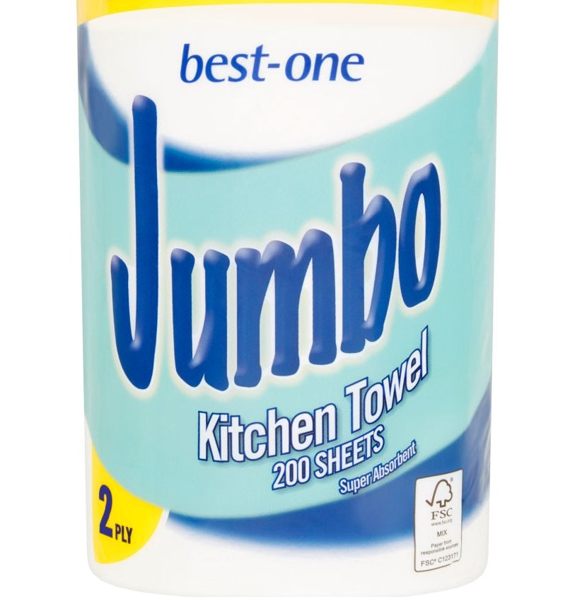 Bestone Jumbo Kitchen Towel 2ply White