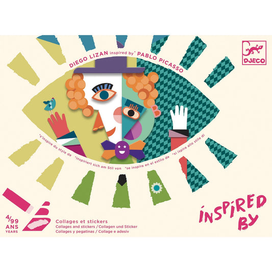 Djeco Squared heads Collage Kit - Inspired by Pablo Picasso