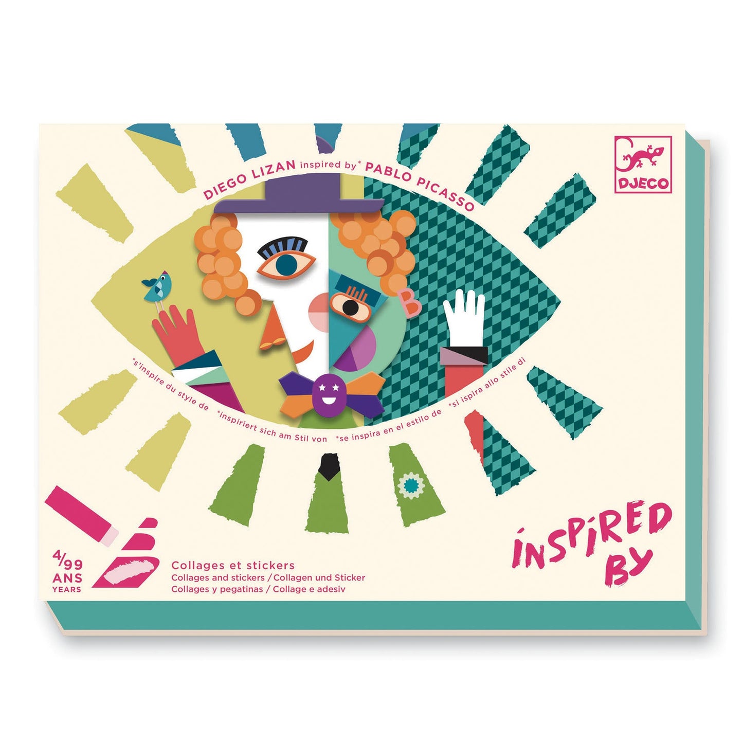 Djeco Squared heads Collage Kit - Inspired by Pablo Picasso
