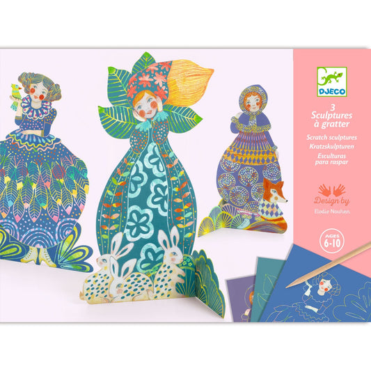 Djeco Scratch Sculptures - Pretty Dresses