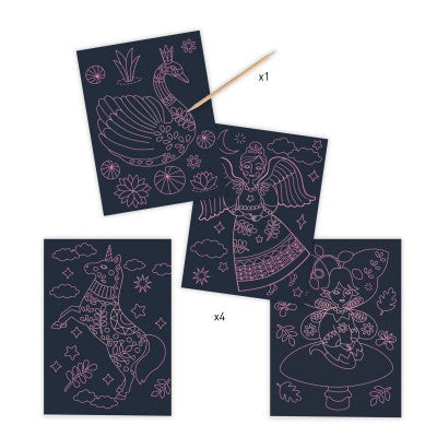 Djeco Scratch Boards - Glow in the Dark