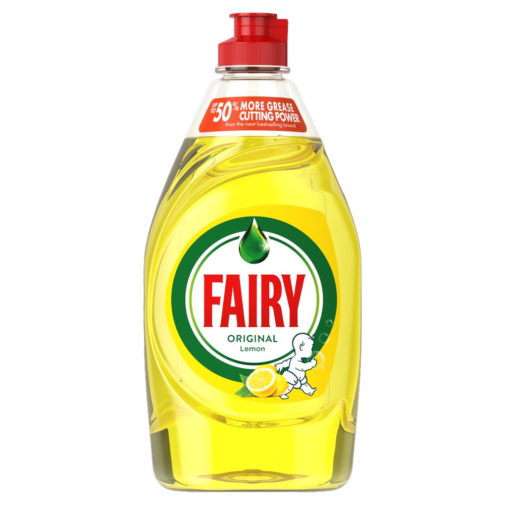 Fairy Original Lemon Washing Up Liquid Green with LiftAction 383ml (Case of 10)