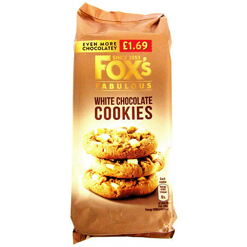 Foxs White Chocolate Chunk Cookie, 180g (Box of 8)