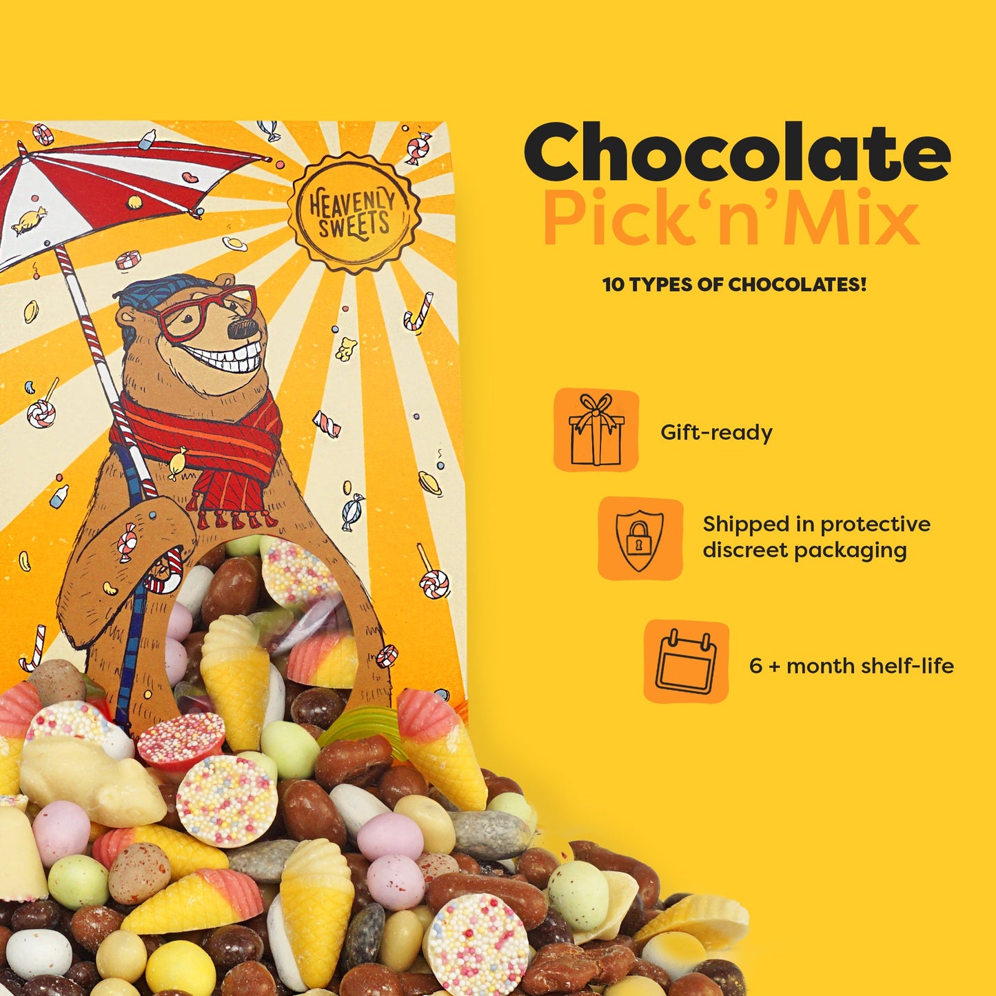 Chocolate Pick & Mix Bear Gift Box 850 grams
