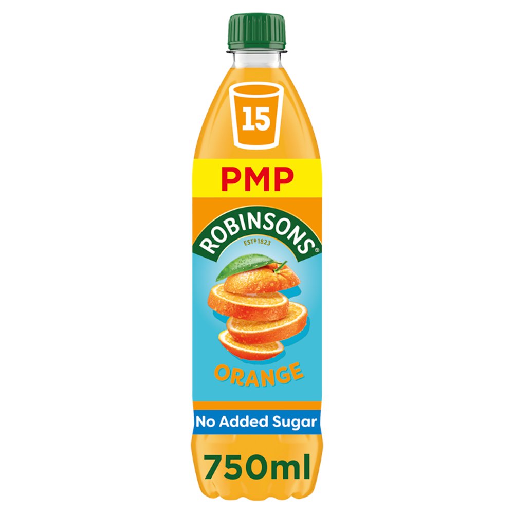 Robinsons Orange No Added Sugar Squash PMP 750ml