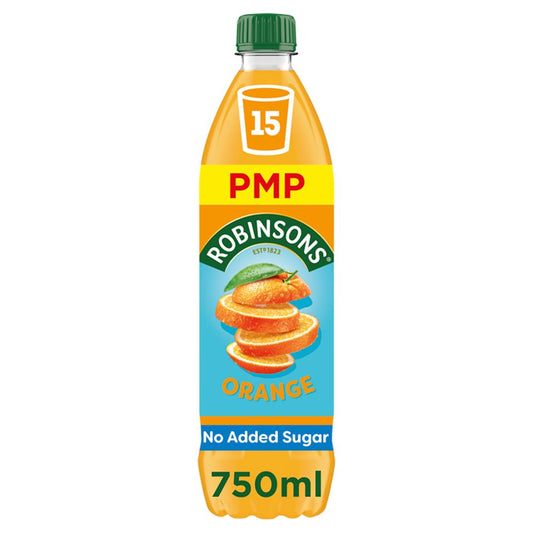 Robinsons Orange No Added Sugar Squash PMP 750ml
