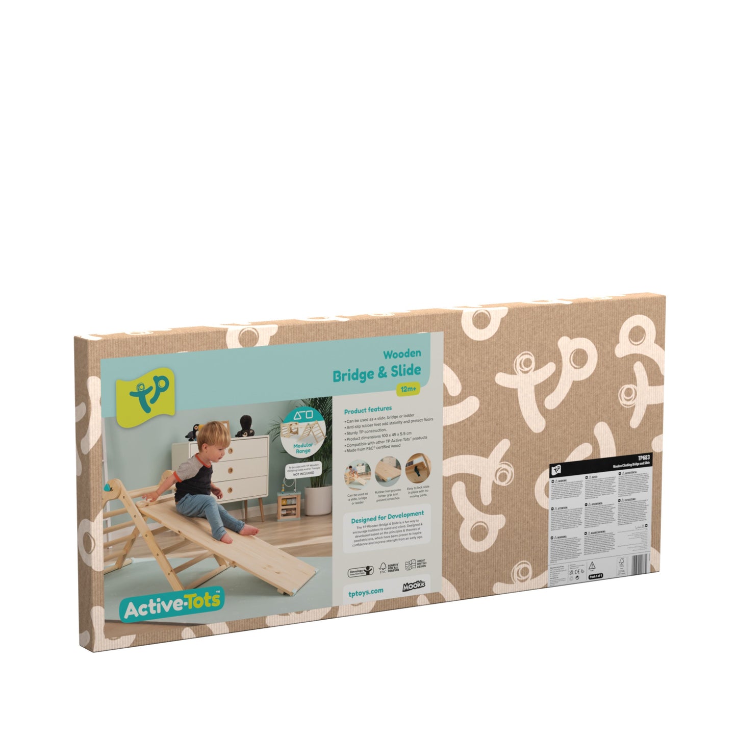 TP Active-Tots Pikler Style Wooden Climbing Bridge and Slide - FSC<sup>&reg;</sup> certified