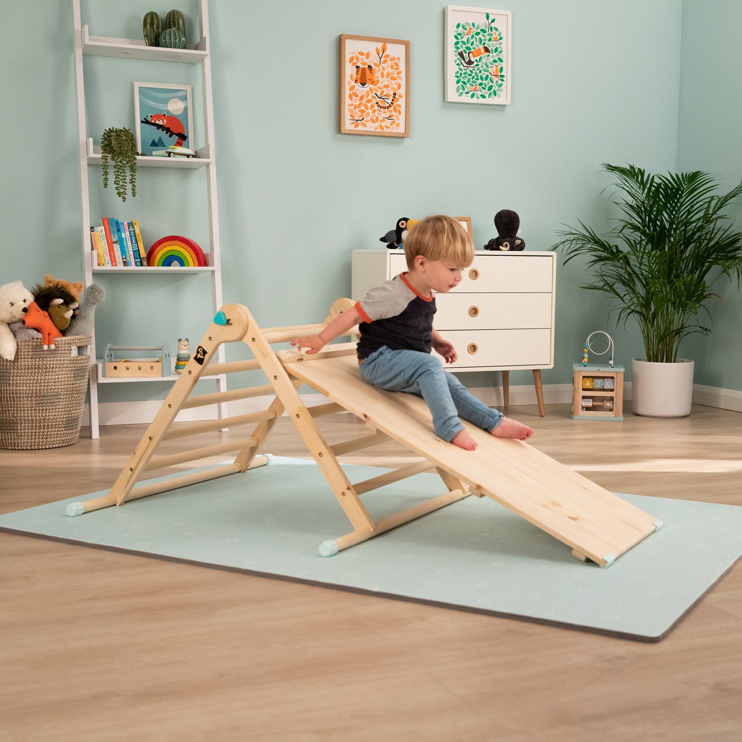 TP Active-Tots Pikler Style Wooden Climbing Bridge and Slide - FSC<sup>&reg;</sup> certified