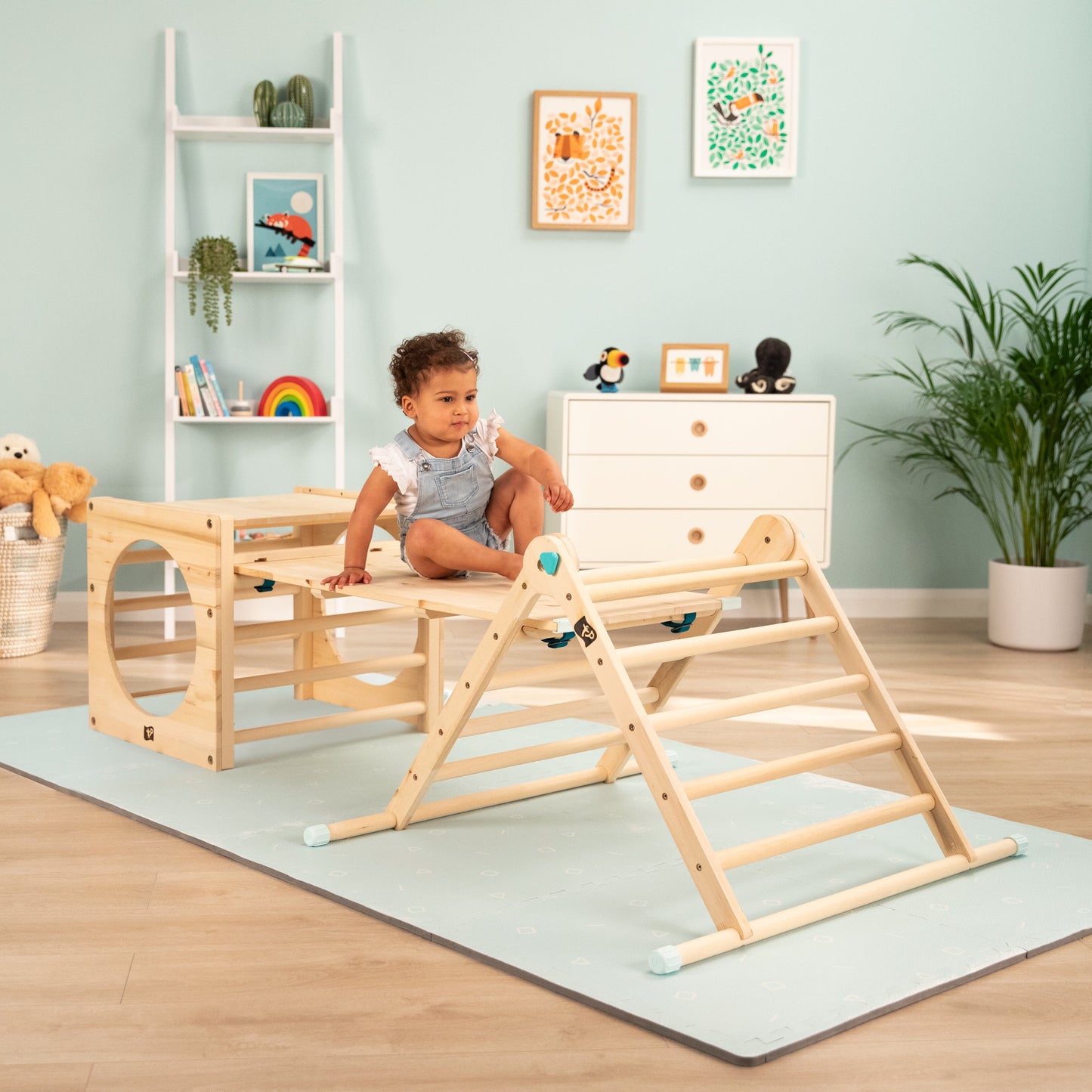 TP Active-Tots Pikler Style Wooden Climbing Bridge and Slide - FSC<sup>&reg;</sup> certified