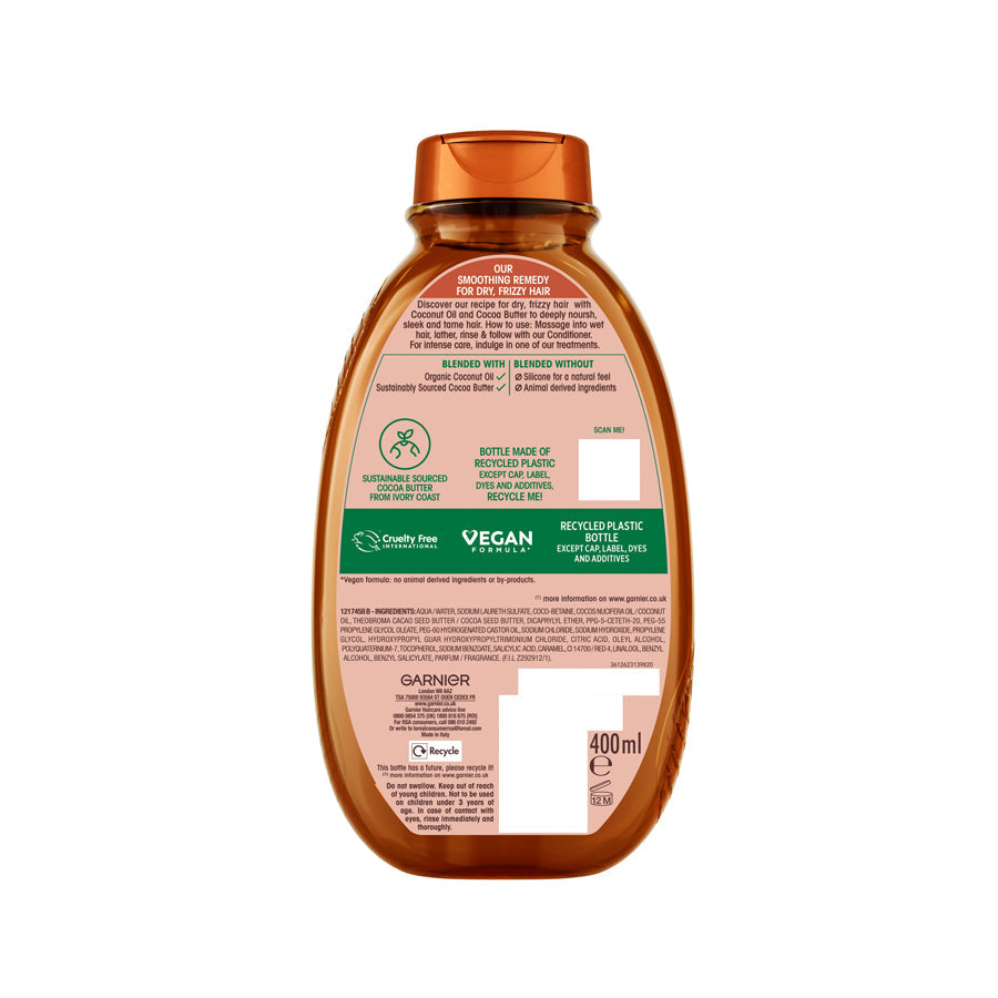 Garnier Ultimate Blends Coconut Oil & Cocoa Butter Smoothing and Nourishing Shampoo 400ml