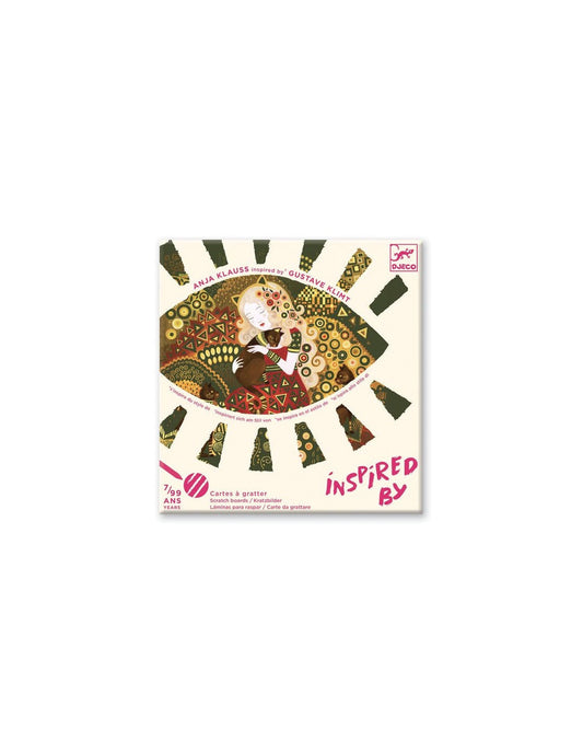 Djeco Golden Muses Scratch Card Kit - Inspired by Gustave Klimt