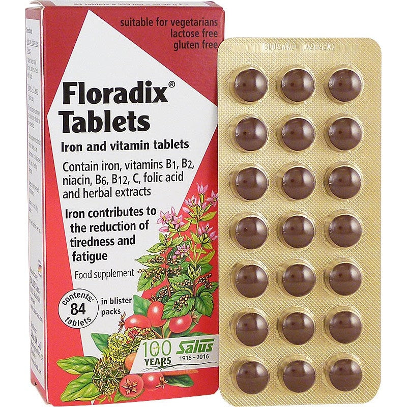 Floradix Iron & Vitamin Tablets (84 Tablets)