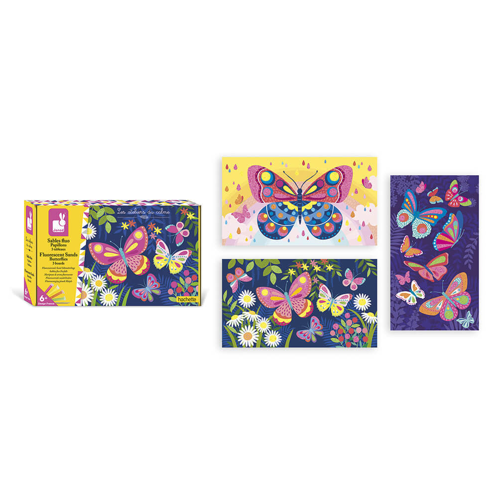 Sand Art Craft Set - Fluorescent Butterflies