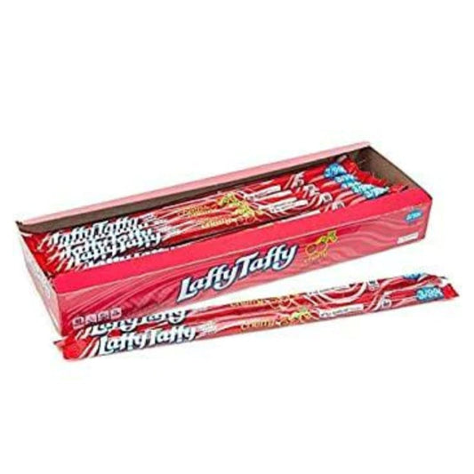 Wonka Laffy Taffy Fruit Flavoured Chewy Sweet Ropes - Cherry (24 x 22g)