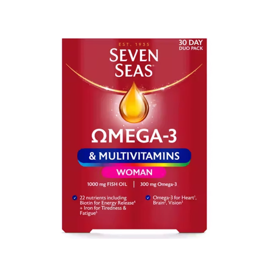 Seven Seas Omega-3 & Multivitamins Woman 30 Day Duo Pack