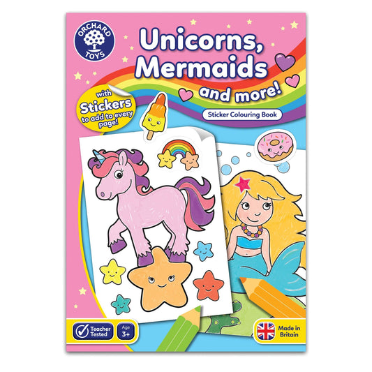 Unicorns, Mermaids and more! Sticker Colouring Book